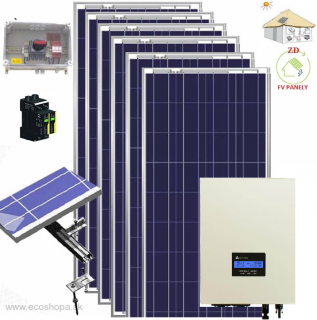 Solárny FV systém OFFGRID ohrev vody DC/AC 1-F SP3.0kWp/ AC9A DC350V WaterH-M3KP-RD ()