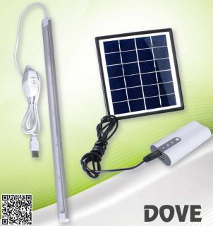 Solárny prenosný LED systém a powerbank 6V/SP2Wp/AKU4Ah/LED5W PowerP DOVE SB ()