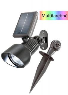 Solárny záhradný reflektor DL senzor 3xLED T8h ESOTEC Spotlight RGB MultiColor MC7 ()