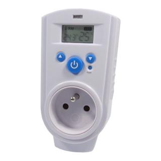 Úspora energie - termostat digitálny zásuvkový 230V termostat HADEX TH-928T WH ()