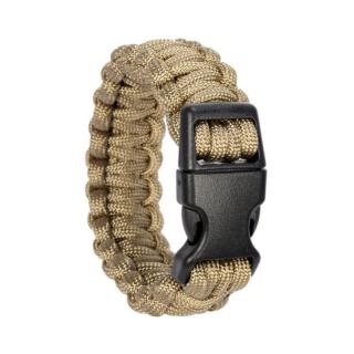 M-Tramp náramok paracord, plastová spona - COYOTE