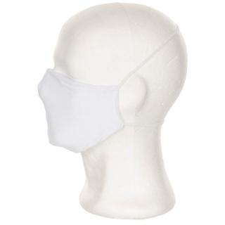MFH bavlnené ochranné rúško na tvár pre dospelých - BIELA