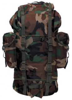 MFH BW nepremokavý ruksak vzor woodland 65L