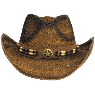 MFH slamený klobúk  Tennessee  - hnedočierny