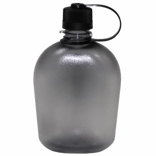 MFH transparentná fľaša 1L, BPA free - ČIERNA