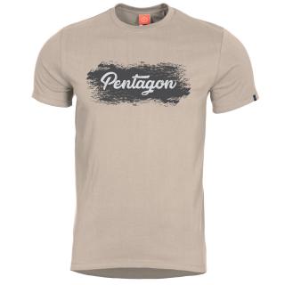 Pentagon Grunge - tričko krátky rukáv, potlač - KHAKI