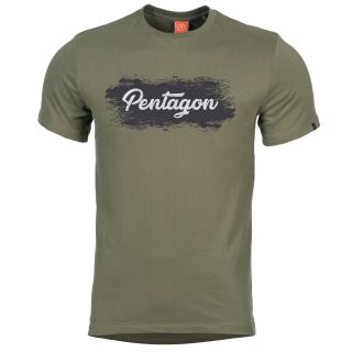 Pentagon Grunge - tričko krátky rukáv, potlač - OLIVA