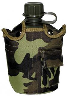 Poľná fľaša plastová, 1 l, - woodland CZ vzor 95  |  | Army shop