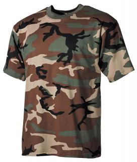 Tričko MFH, krátky rukáv - woodland US  | Army shop