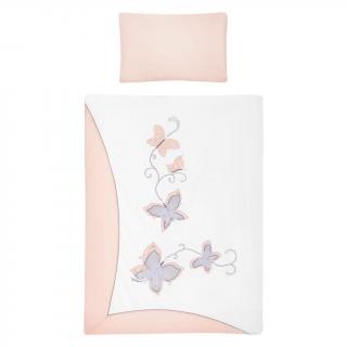 3-dielne posteľné obliečky Belisima Butterfly 100/135 ružové