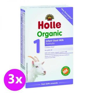 3x HOLLE Bio Detská mliečna výživa na bázi kozieho mlieka 1 počiatočná