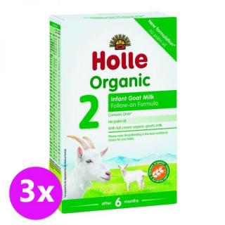 3x HOLLE Bio Detská mliečna výživa na bázi kozieho mlieka , pokračovacia formule 2