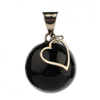 BABYLONIA BOLA Black with heart charm