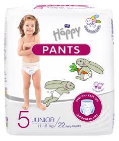 BELLA HAPPY Pants Junior (11-18 kg) 22 ks - jednorazové plienky
