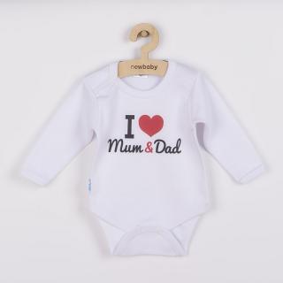 Body s potlačou New Baby I Love Mum and Dad