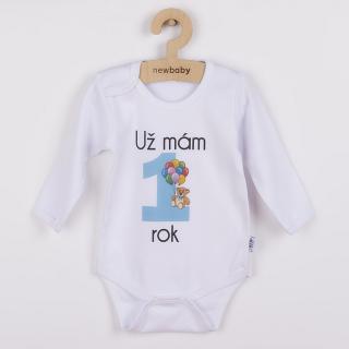 Body s potlačou New Baby Už mám 1 rok modré