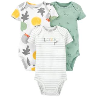 CARTER'S Body krátky rukáv Veggies neutrál LBB 3ks 12m, veľ. 80