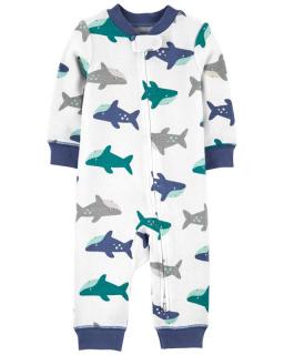 CARTER'S Overal bez nožičiek zips Sleep and Play Shark chlapec 3 m, vel. 62