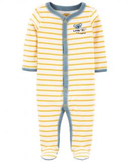 CARTER'S Overal na cvoky Yellow Koala chlapec 6m