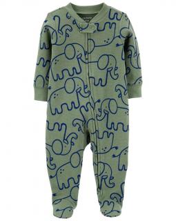 CARTER'S Overal zips obojstranný Green Elephant chlapec 3m