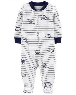 CARTER'S Overal zips obojstranný Grey Dino chlapec 3m