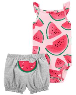 CARTER'S Set 2dielny body tielko, nohavice kr. Pink Watermelon dievča 18 m, vel. 86