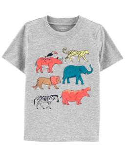 CARTER'S Tričko Grey Animals chlapec 24 m, vel. 92