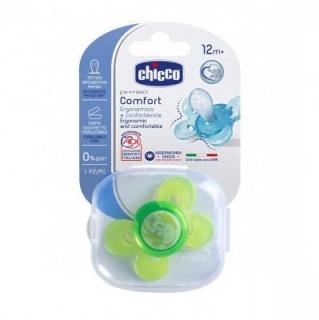 CHICCO Cumlík Physio Comfort silikónový zelený 12m+ 1 ks