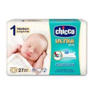 CHICCO Plienky jednorázové Ultra Newborn (2-5 kg) 27 ks