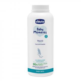 CHICCO Púder detský Baby Moments s ryžovým škrobom 95 % prírodných zložiek 150 g