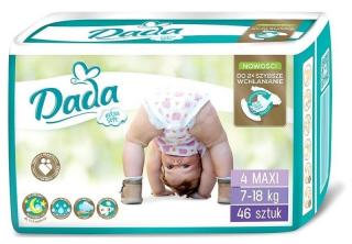 DADA Jednorázové plienky Extra Soft Maxi veľ. 4 (7-18 kg), 46 ks