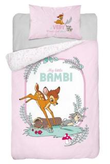 DETEXPOL Obliečky do postieľky Little Bambi pink  Bavlna, 100/135, 40/60 cm