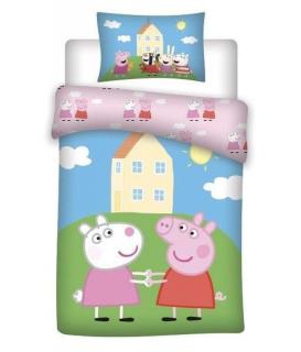 DETEXPOL Obliečky do postieľky Peppa Pig  Bavlna, 100/135, 40/60 cm