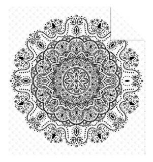DETEXPOL Prehoz na posteľ Mandala white  Polyester, 170/210 cm