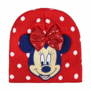 Detská zimná čiapka s aplikáciami  MINNIE MOUSE Red, 2200004350