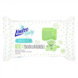 Detské vlhčené obrúsky Linteo Baby 100% BIODEGRADABLE 48ks