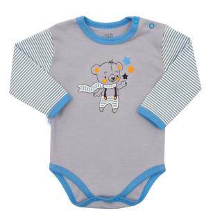 Dojčenské bavlnené body s dlhým rukávom New Baby Lucky Bear