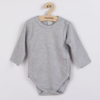 Dojčenské body celorozopínacie New Baby Classic II sivé