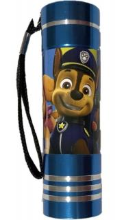 EUROSWAN Detská hliníková LED baterka Paw Patrol tyrkysová Hliník, Plast,  9x2,5 cm