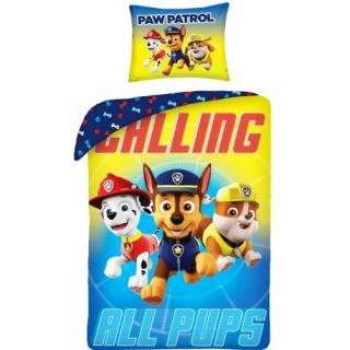 HALANTEX Obojstranné bavlnené obliečky PAW PATROL Calling, 140/200+70/90