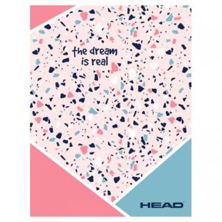 HEAD Pink Terrazzo, Zošit štvorčekový 565 (5x5mm), 60 listov, 102020002