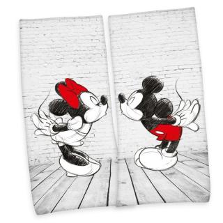HERDING Sada 2 ks osušek Mickey a Minnie Bavlna - Froté, 80/180 cm