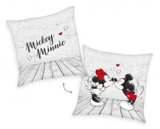 HERDING Vankúšik Mickey a Minnie velúr  Polyester - Velur, 40/40 cm