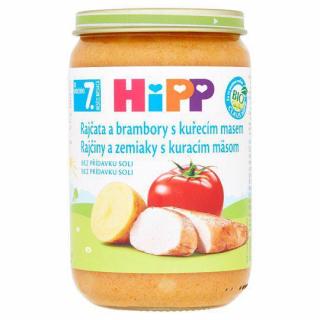 HiPP BIO Zemiaky s paradajkami a kuraťom 220 g - mäsovo-zeleninový príkrm