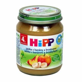 HiPP Jablká s banánmi a broskyňami (125 g) - ovocný príkrm