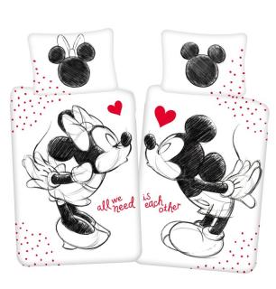 JERRY FABRICS Obliečky Mickey a Minnie All We Need  Bavlna, 140/200, 70/90 cm