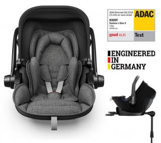 KIDDY Autosedačka Evoluna i-size 2 + Isofix základňa 40-83 cm Grey Melange Icy Grey