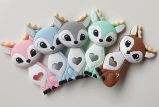 Kidi Love Hrýzatko silikónové BAMBI 9cm - mint