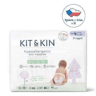 KIT &amp; KIN eko plienky, veľkosť 4 (34 ks), 9-14 kg