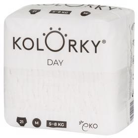 KOLORKY DAY NATURE - M (5-8 kg) - 21 ks - jednorazové eko plienky